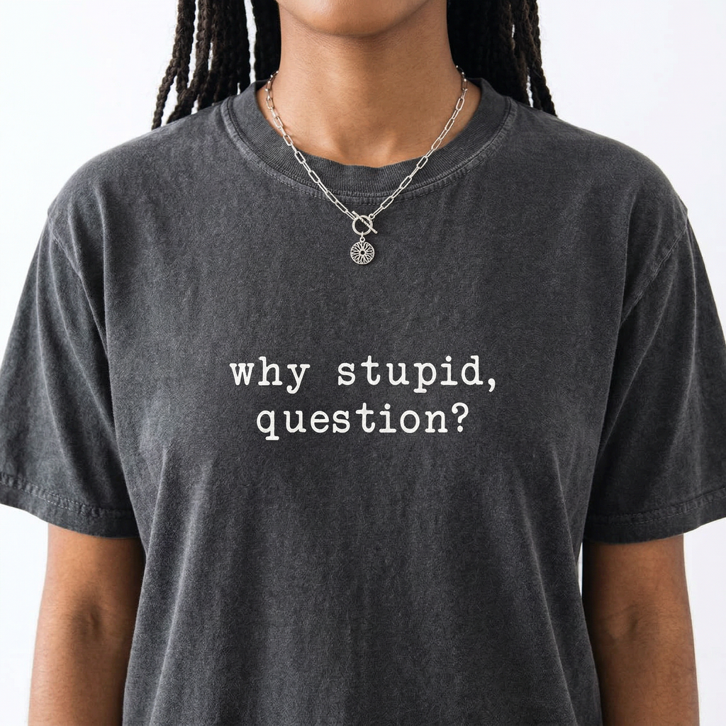 Why Stupid Question Funny Space T-Shirt – Sci-Fi Humor product image 1