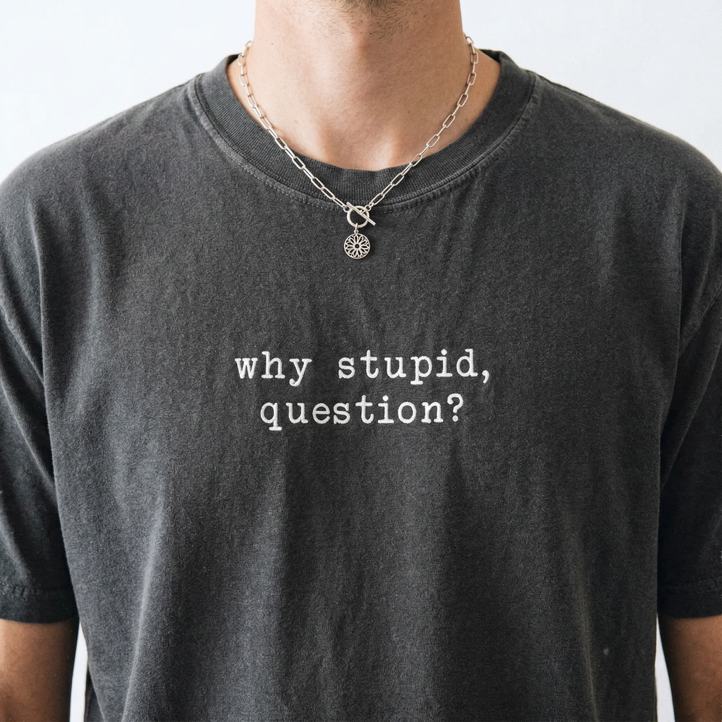 Why Stupid Question Funny Space T-Shirt – Sci-Fi Humor product image 2