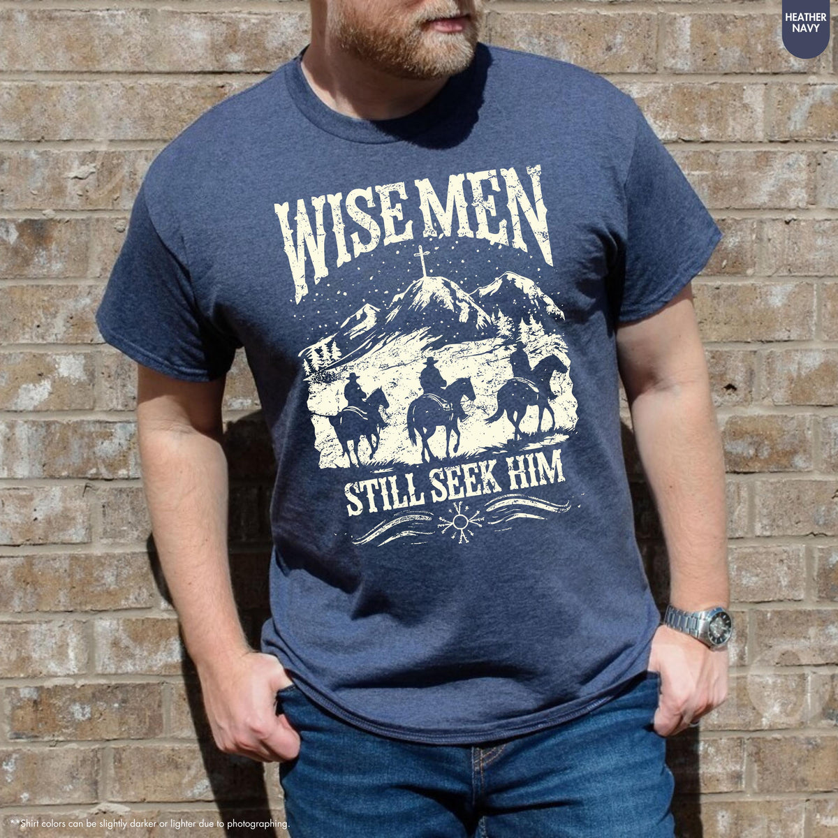 Wise Men Still Seek Him T-Shirt – Cowboy Christian product image 3