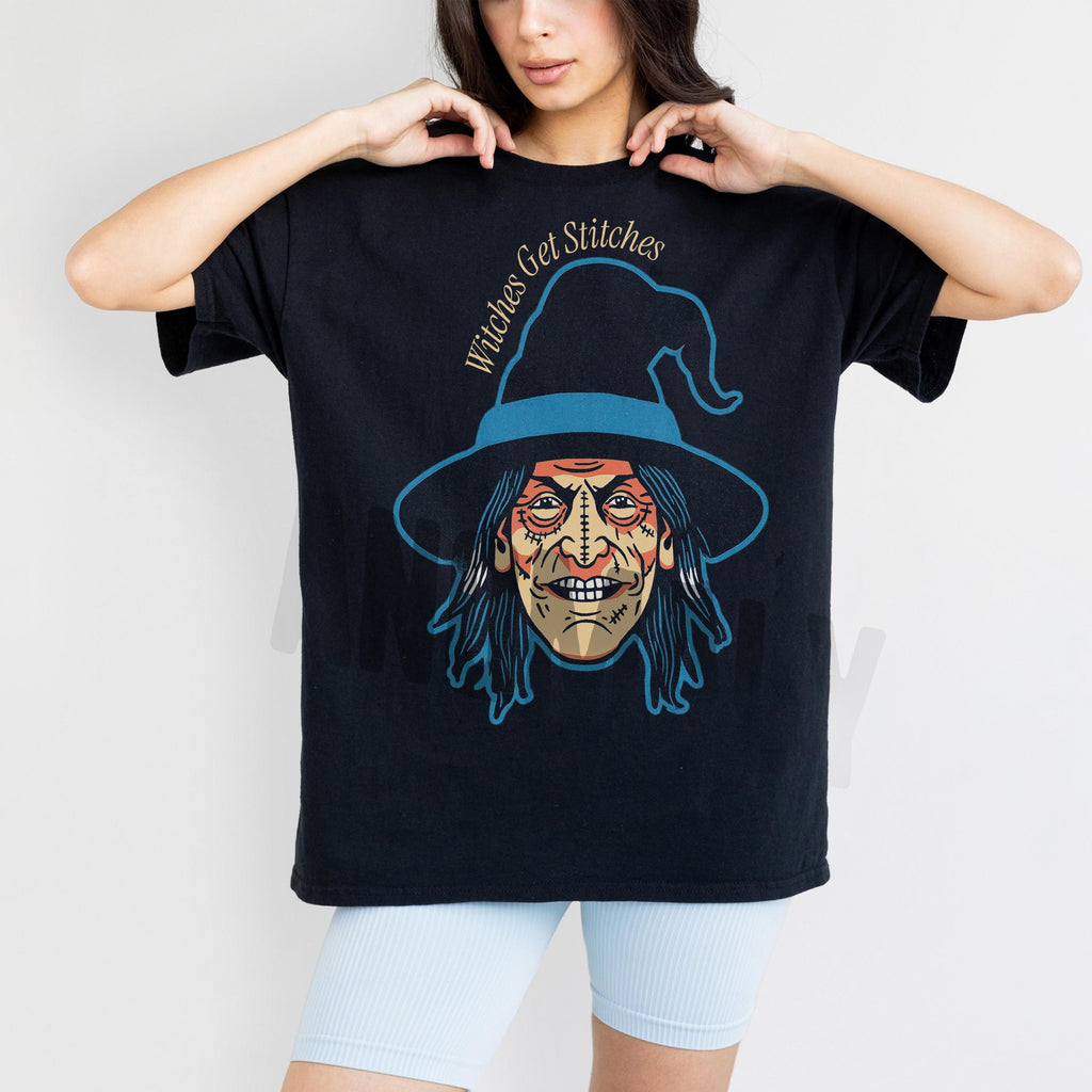 Funny Witch Graphic Tee – Gets Stitches T-Shirt product image 3