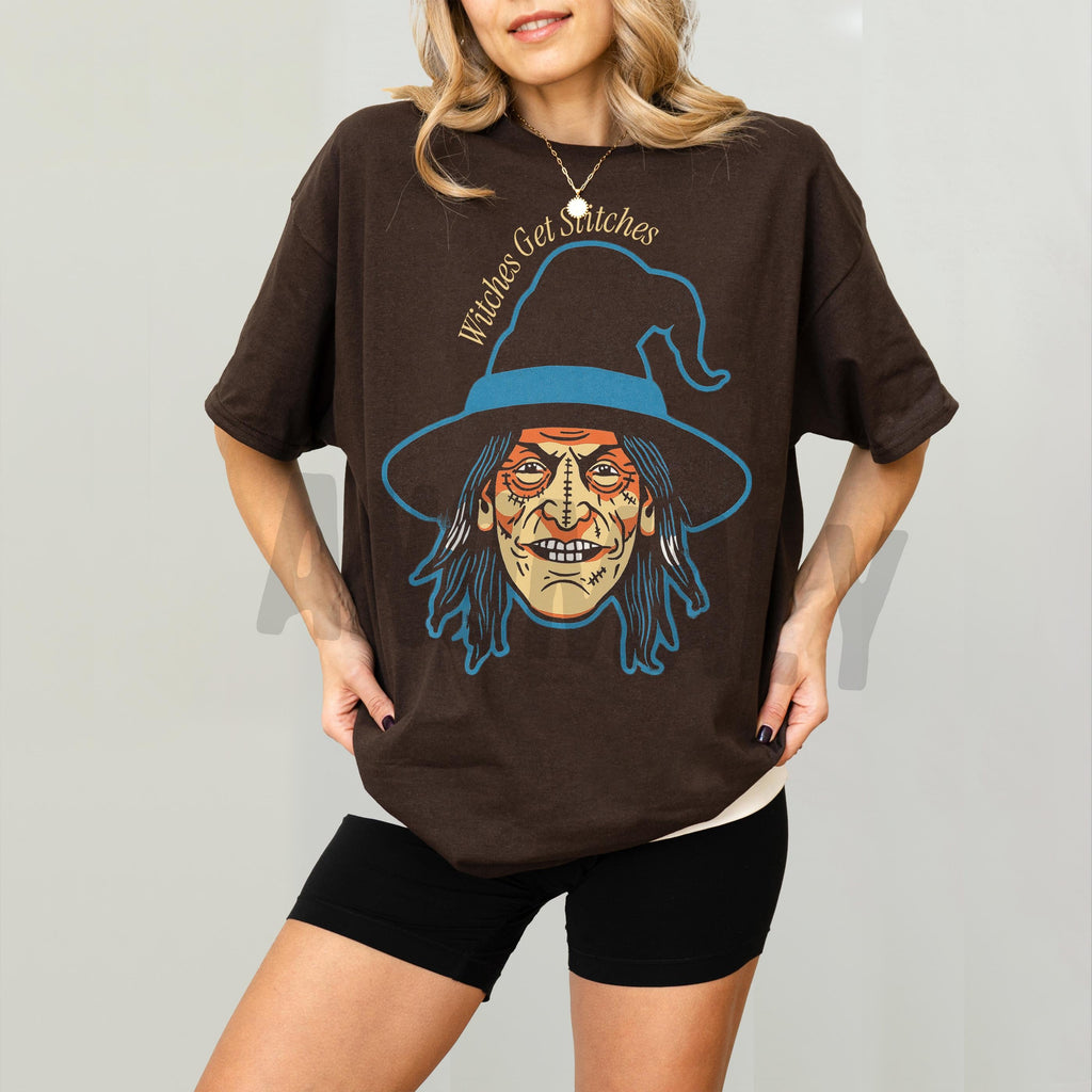 Funny Witch Graphic Tee – Gets Stitches T-Shirt product image 6