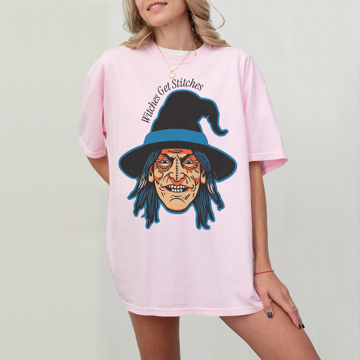 Funny Witch Graphic Tee – Gets Stitches T-Shirt product image 8