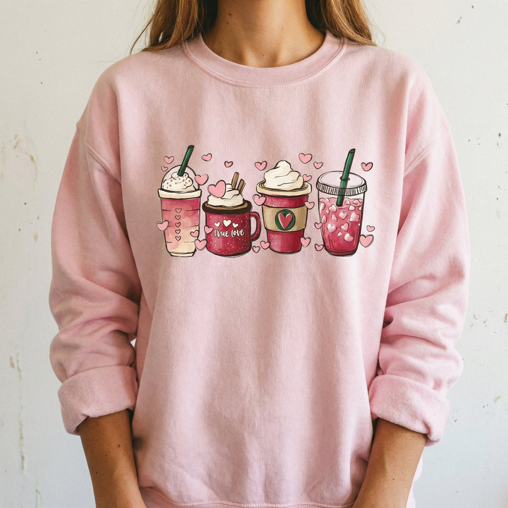 Women’s Valentine’s Day Sweatshirt – Coffee Love Graphic product image 1