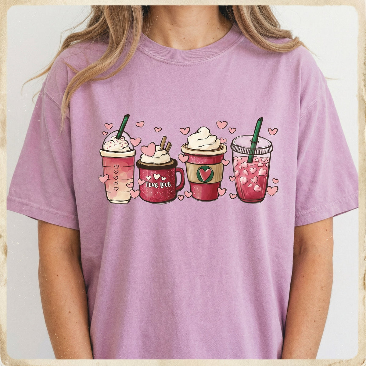 Women’s Valentine’s Day Sweatshirt – Coffee Love Graphic product image 2