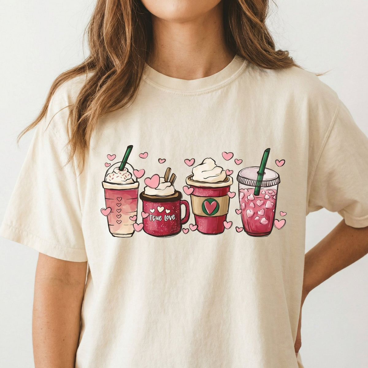 Women’s Valentine’s Day Sweatshirt – Coffee Love Graphic product image 4