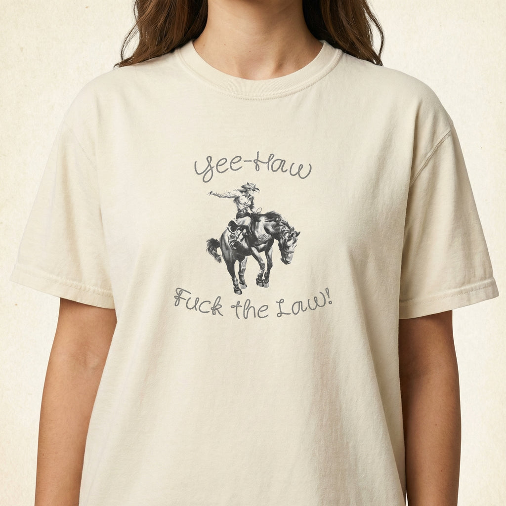 Yee Haw Outlaw Graphic T-Shirt – Funny Western Cowgirl Tee product image 4