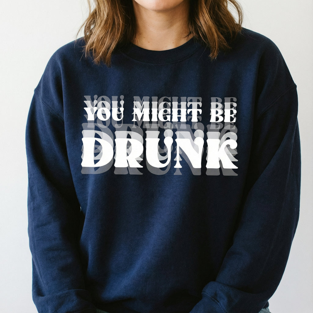 You Might Be Drunk Funny Shirt – Glitchy Text Graphic Tee – product image 3