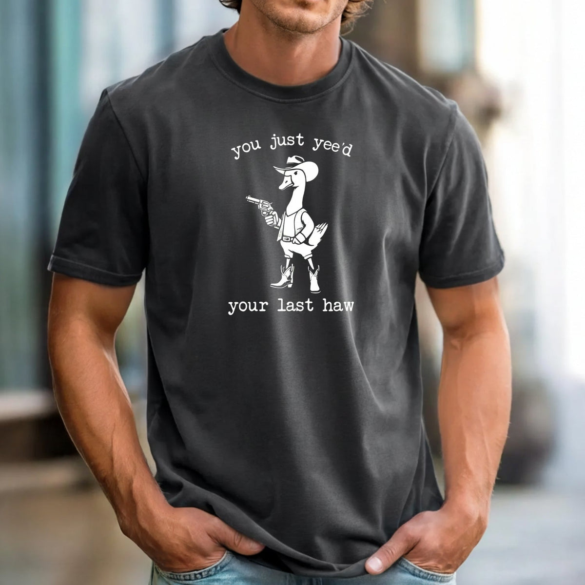 You Just Yee’d Your Last Haw T-Shirt - Funny Cowboy Duck product image 2