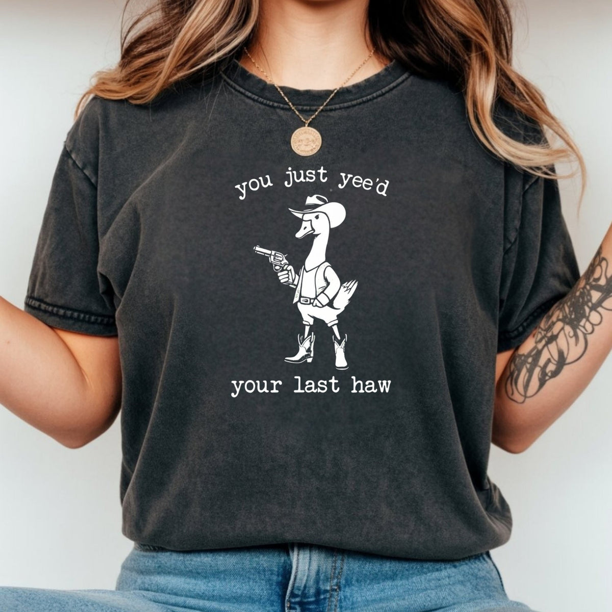 You Just Yee’d Your Last Haw T-Shirt - Funny Cowboy Duck product image 5