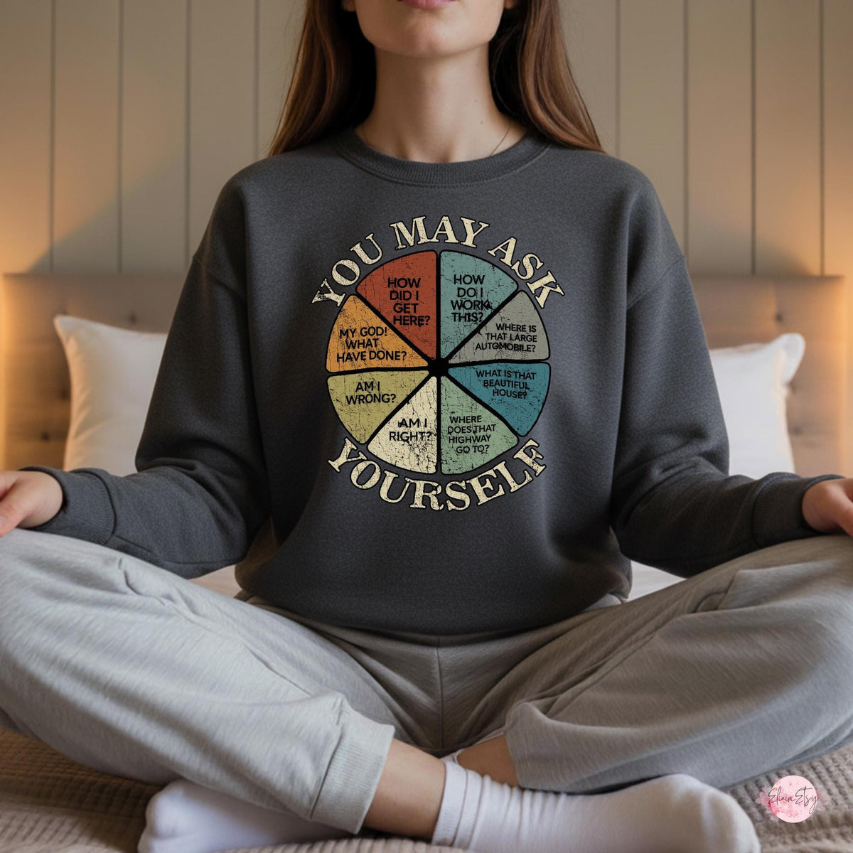 Vintage You May Ask Yourself Tee – Retro Lyric-Inspired product image 2