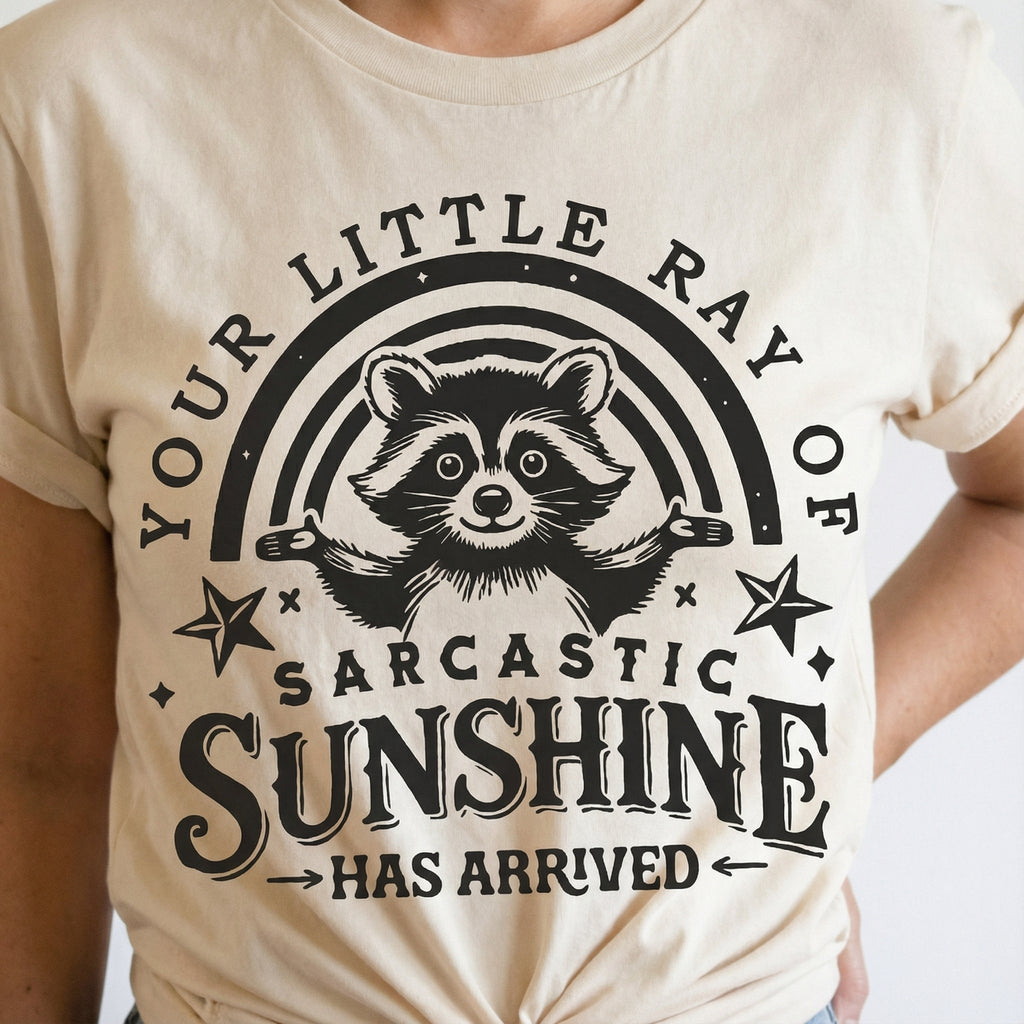 Your Little Ray of Sarcastic Sunshine Raccoon T-Shirt – product image 3