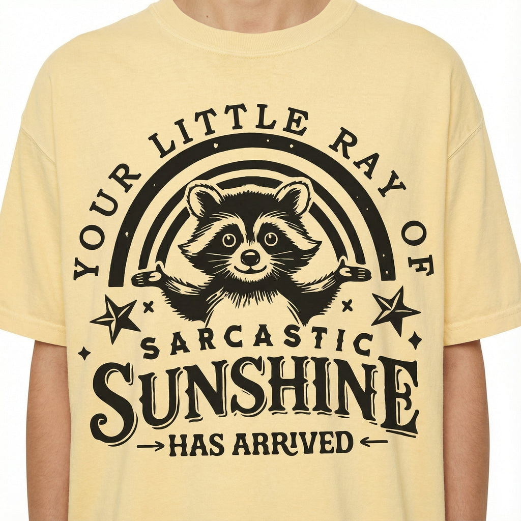 Your Little Ray of Sarcastic Sunshine Raccoon T-Shirt – product image 5