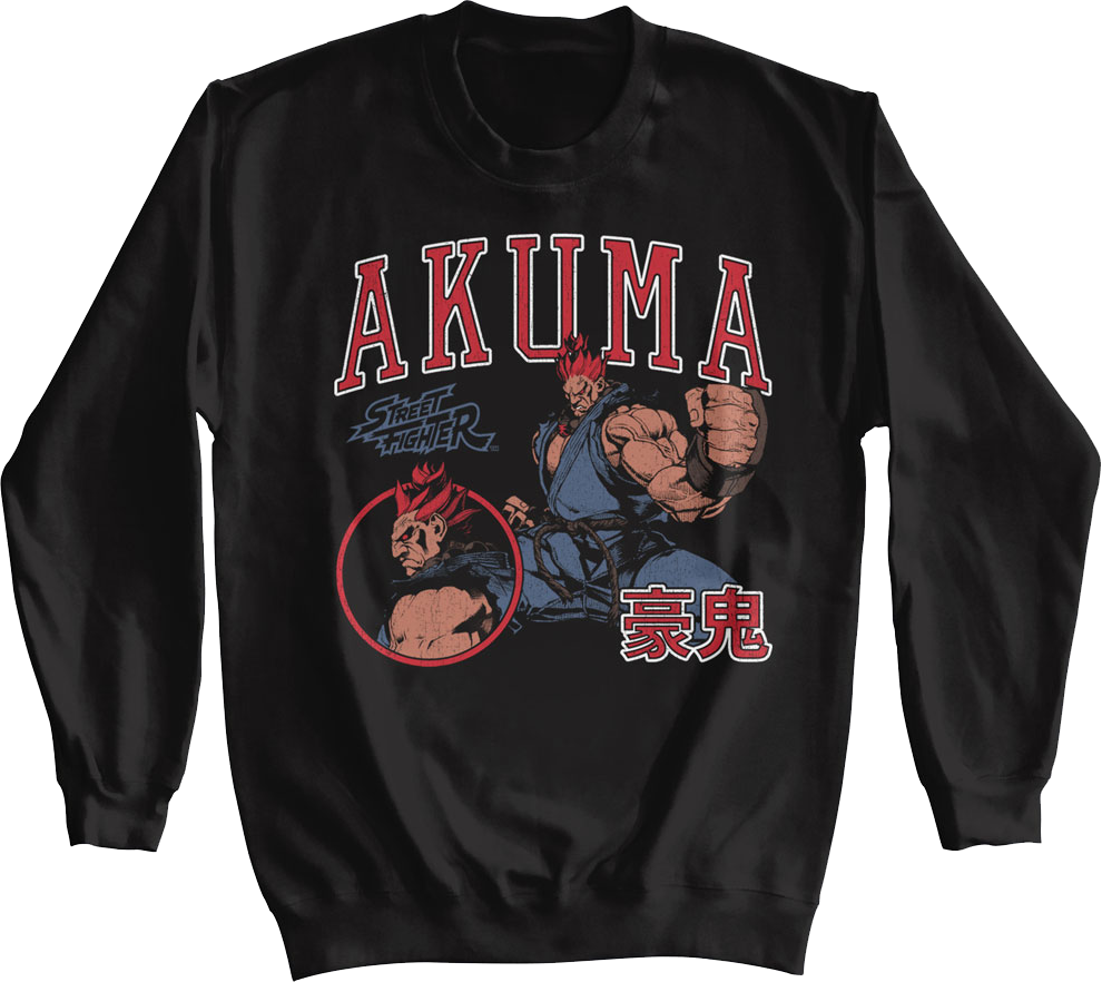 Akuma Varsity Collage Street Fighter Sweatshirt product image 1