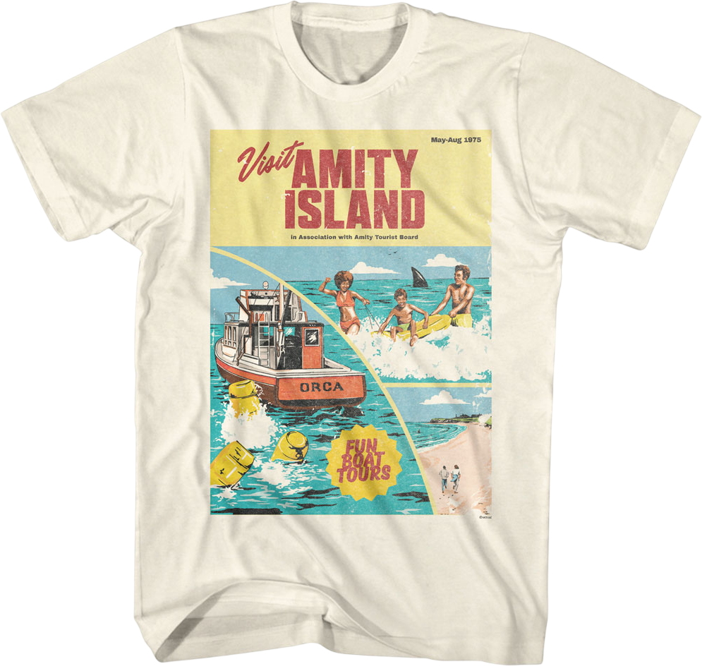 Amity Island Tourism Brochure Jaws T-Shirt product image 1