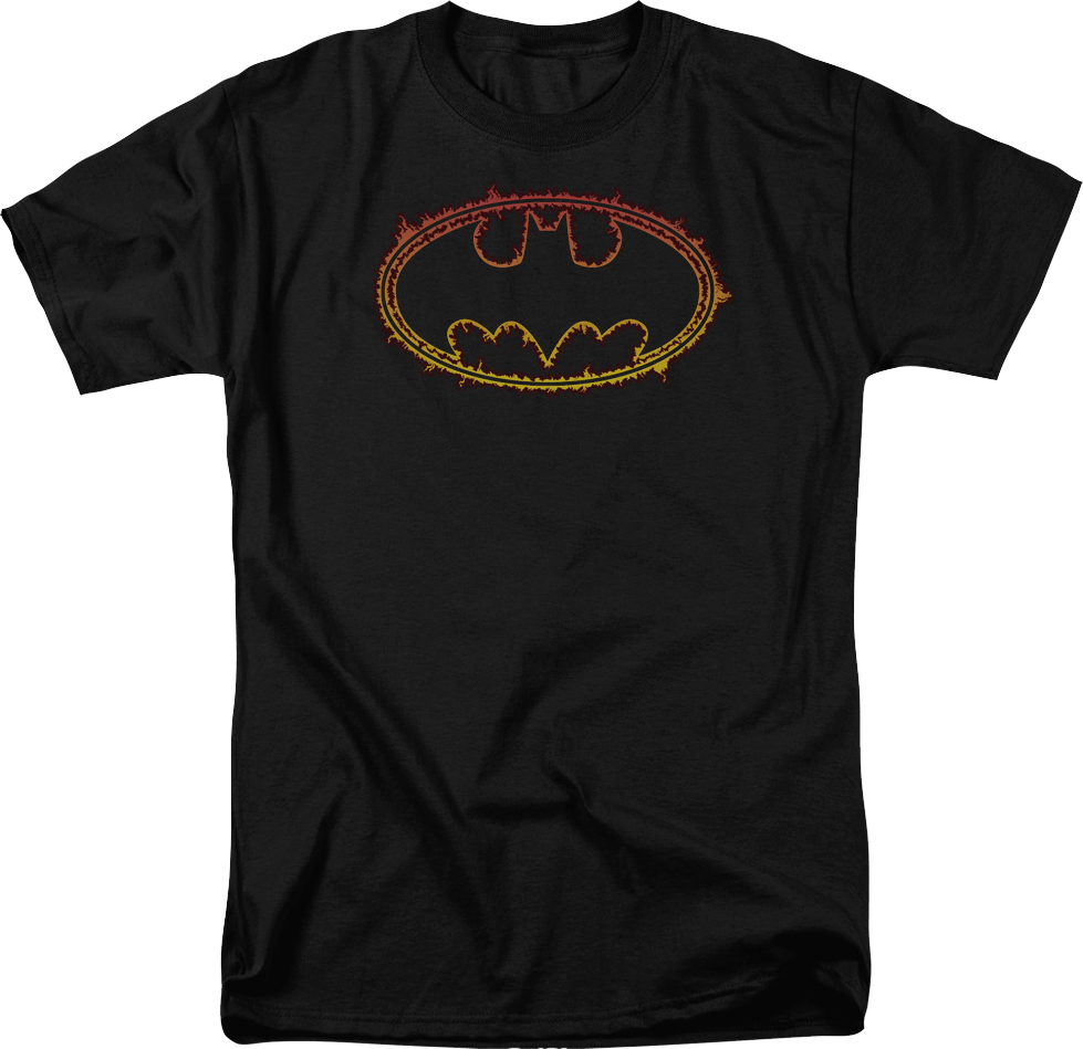 Batman Logo On Fire DC Comics T-Shirt product image 1