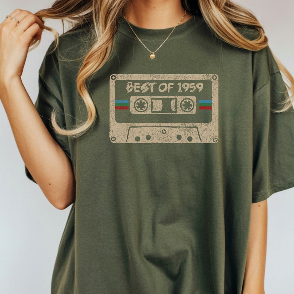 Best Of 1959 Birthday T-Shirt - Vintage Retro Cassette product image 4