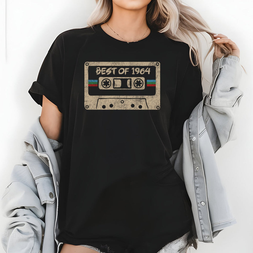 Best Of 1964 Birthday T-Shirt - Vintage Retro Cassette product image 2