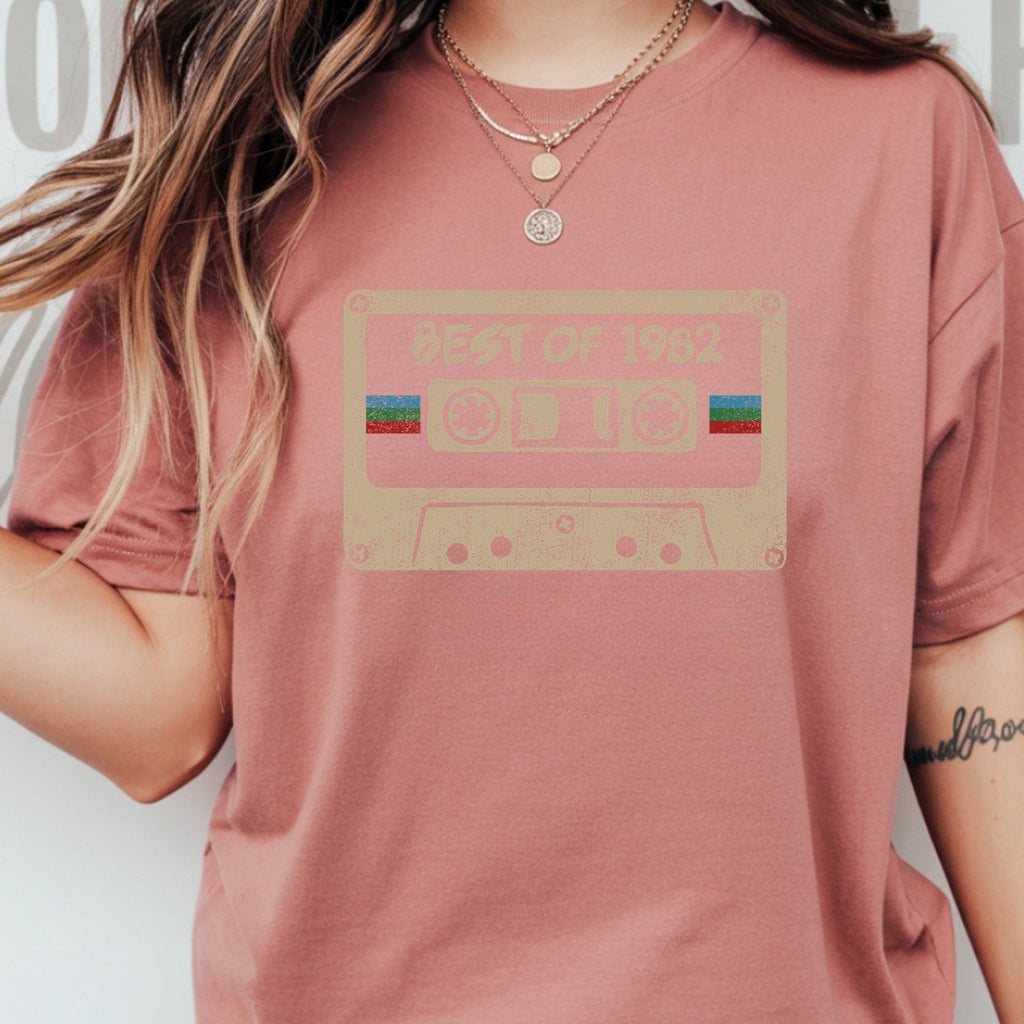 Best Of 1982 Birthday T-Shirt - Vintage Retro Cassette product image 5