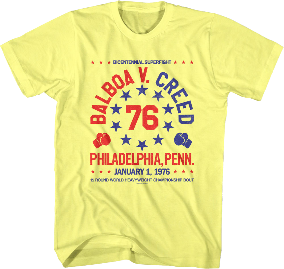 Bicentennial Superfight Balboa V. Creed Rocky T-Shirt product image 1