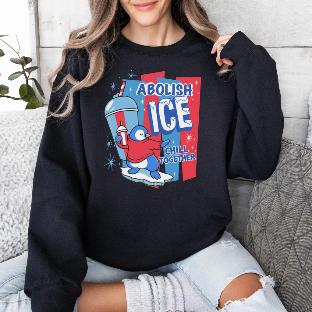 Abolish ICE Activist Sweatshirt – No Human Is Illegal product image 1