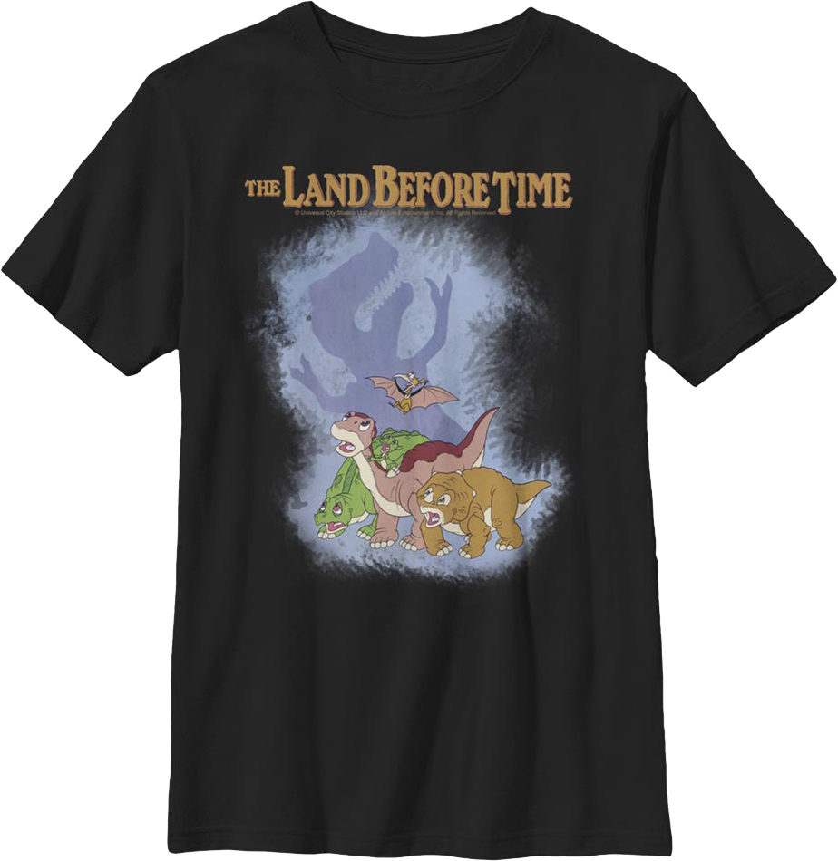 Boys Youth Sharptooth Shadow Land Before Time Shirt product image 1
