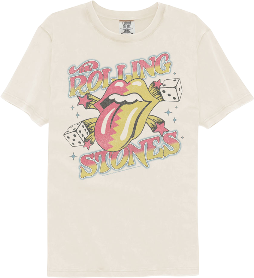 Dice And Stars Rolling Stones Comfort Colors Brand T-Shirt product image 1