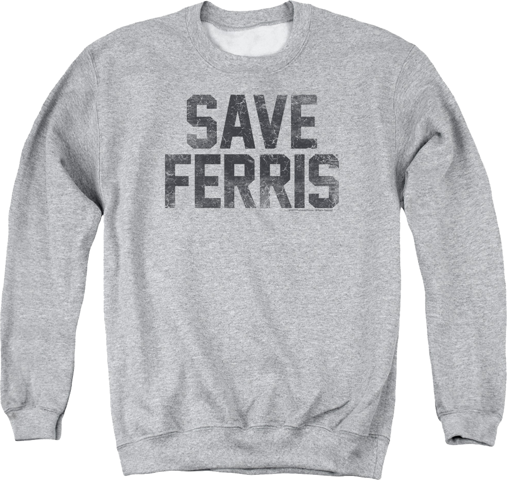 Distressed Save Ferris Bueller Sweatshirt product image 1