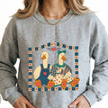Cute Goose Graphic Crewneck Sweatshirt - Cozy Retro Animal product image 1