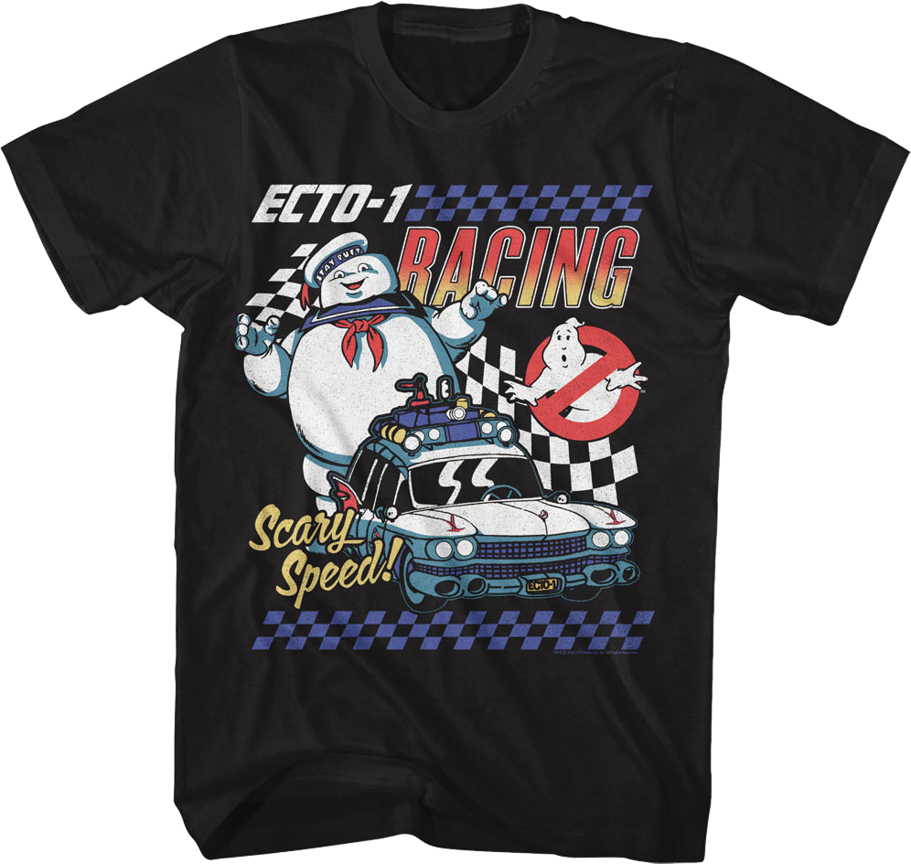 Ecto-1 Racing Real Ghostbusters T-Shirt product image 1