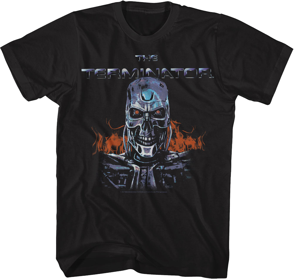 Endoskeleton Flames Terminator T-Shirt product image 1