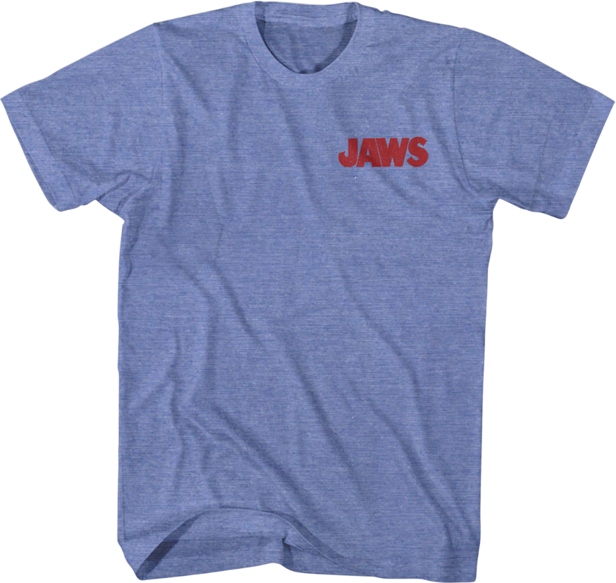 Front & Back Amity Island Map Jaws T-Shirt product image 3