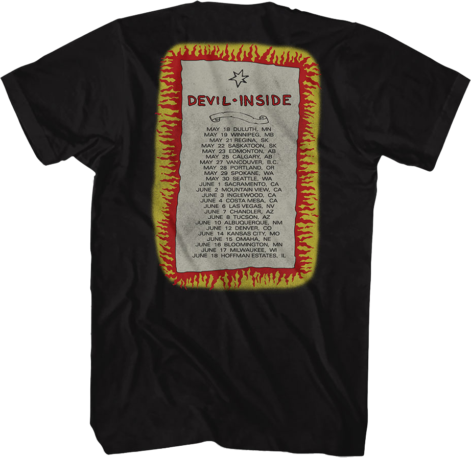 Front & Back Devil Inside INXS T-Shirt product image 3