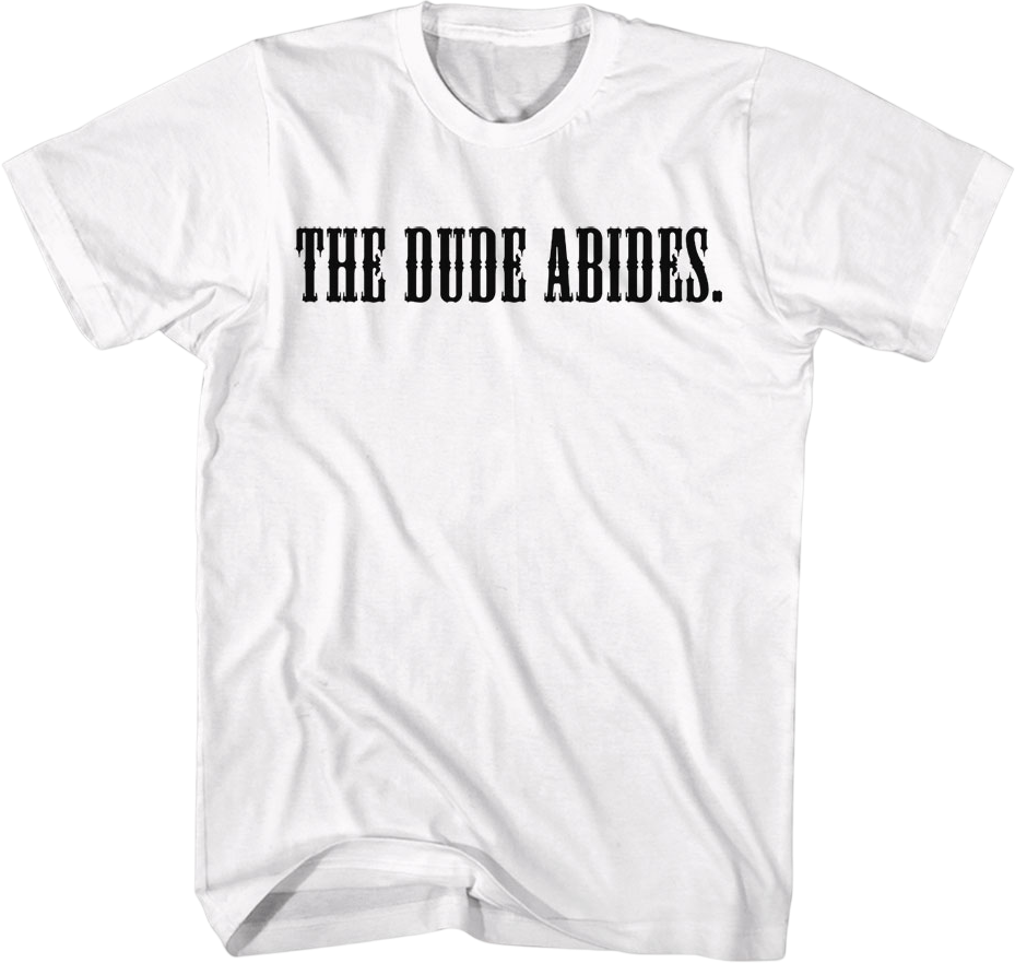 Front & Back The Dude Abides Big Lebowski T-Shirt product image 1
