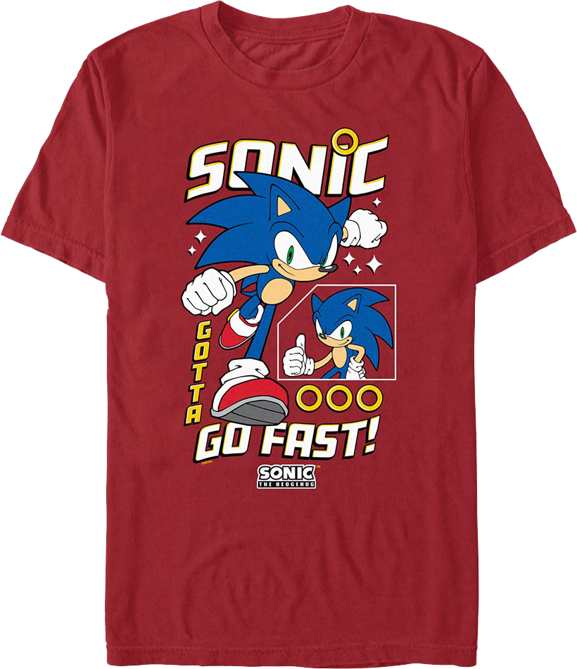 Gotta Go Fast Sonic The Hedgehog T-Shirt product image 1