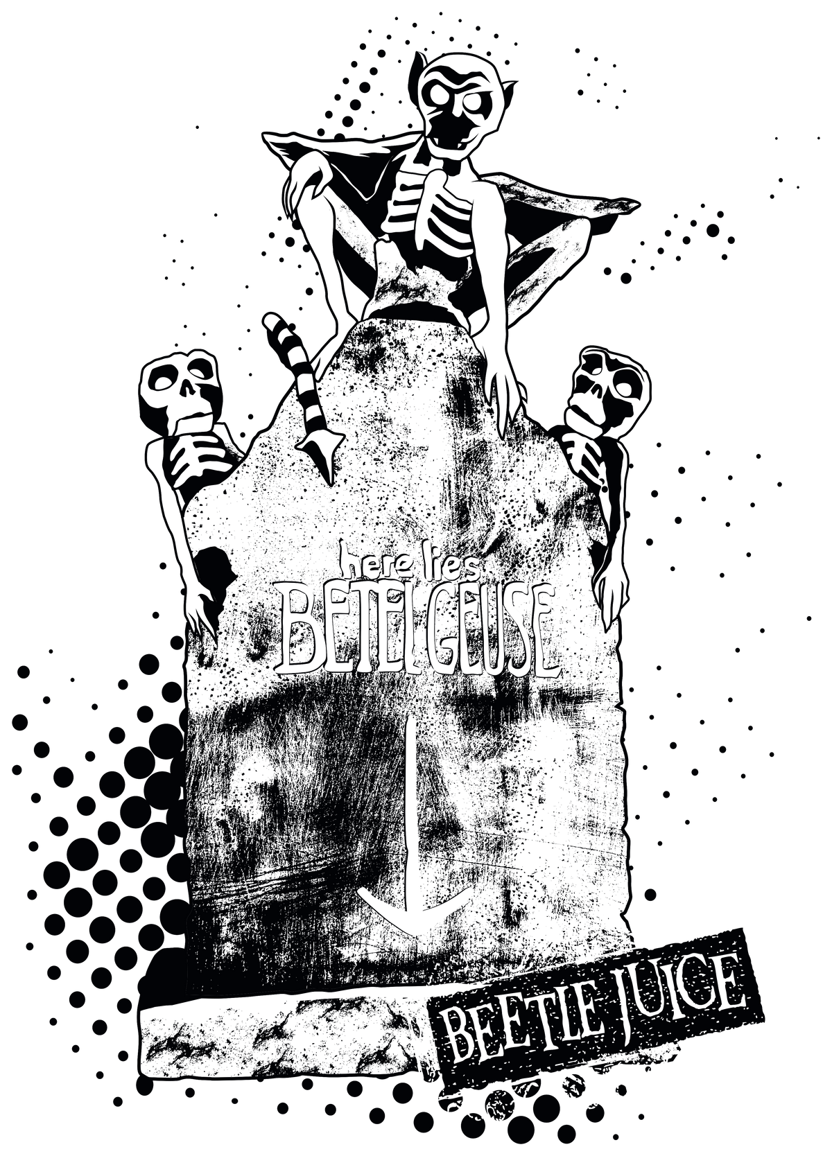 Here Lies Betelgeuse Tombstone Beetlejuice T-Shirt product image 3