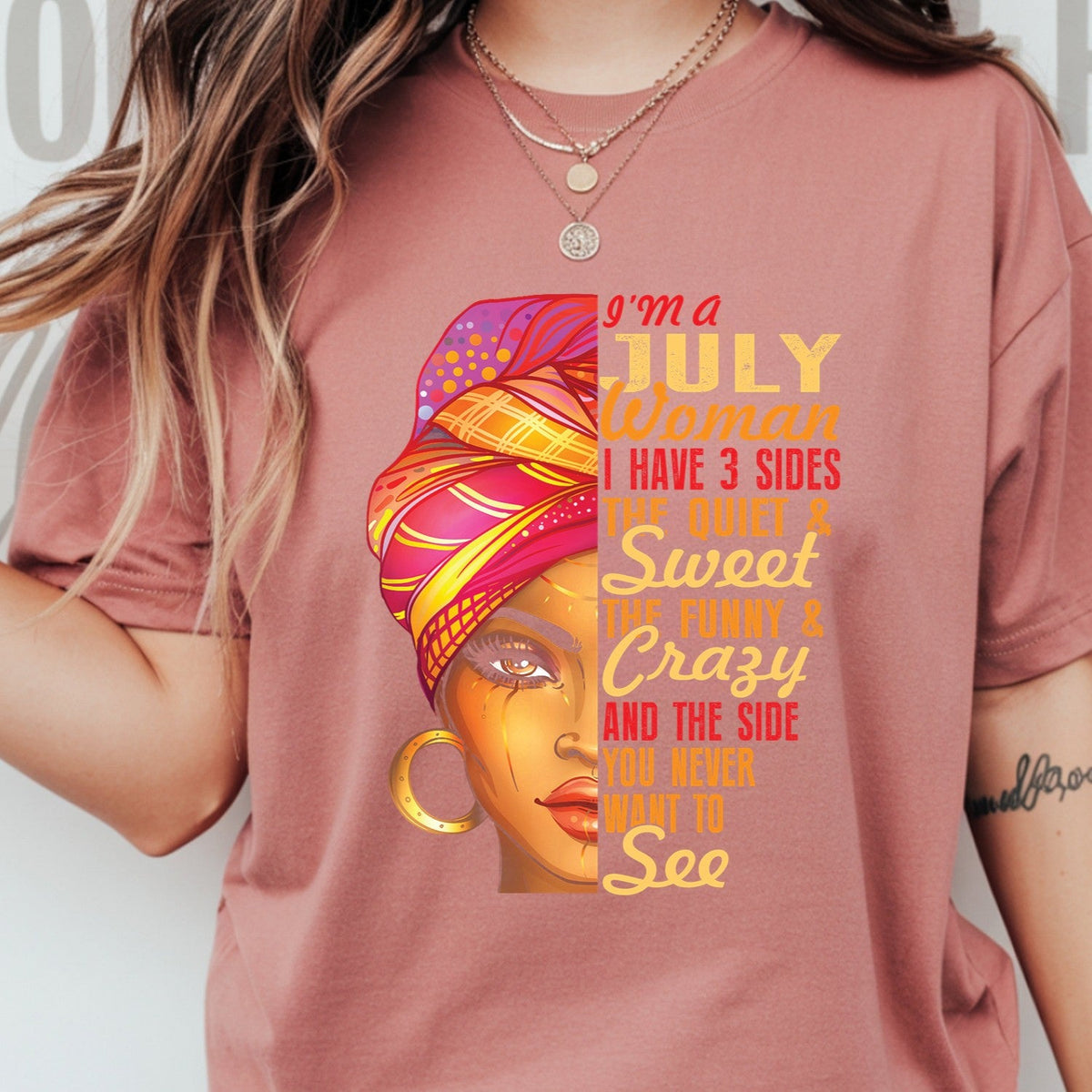 July Woman T-Shirt – I Have 3 Sides Funny Birthday Gift product image 5