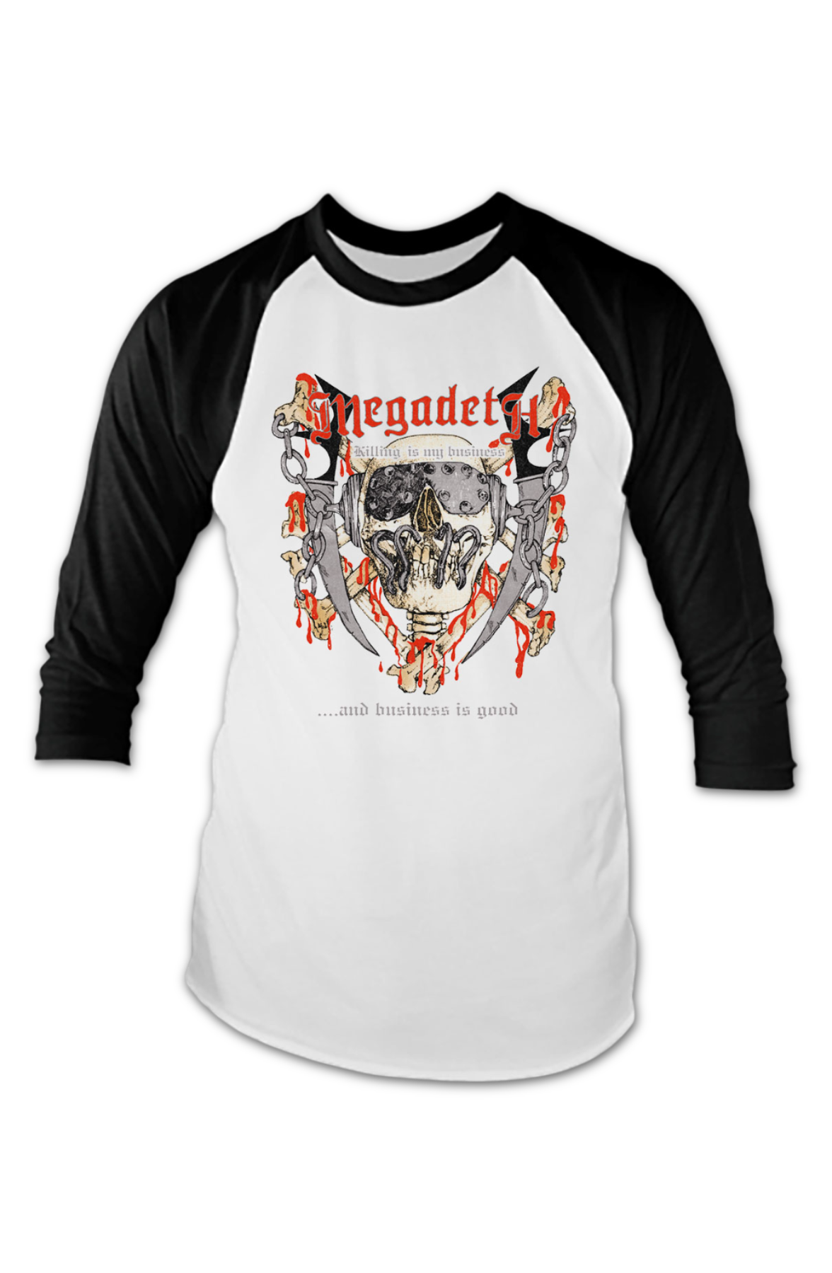 Killing Is My Business Megadeth Raglan Baseball Shirt product image 2