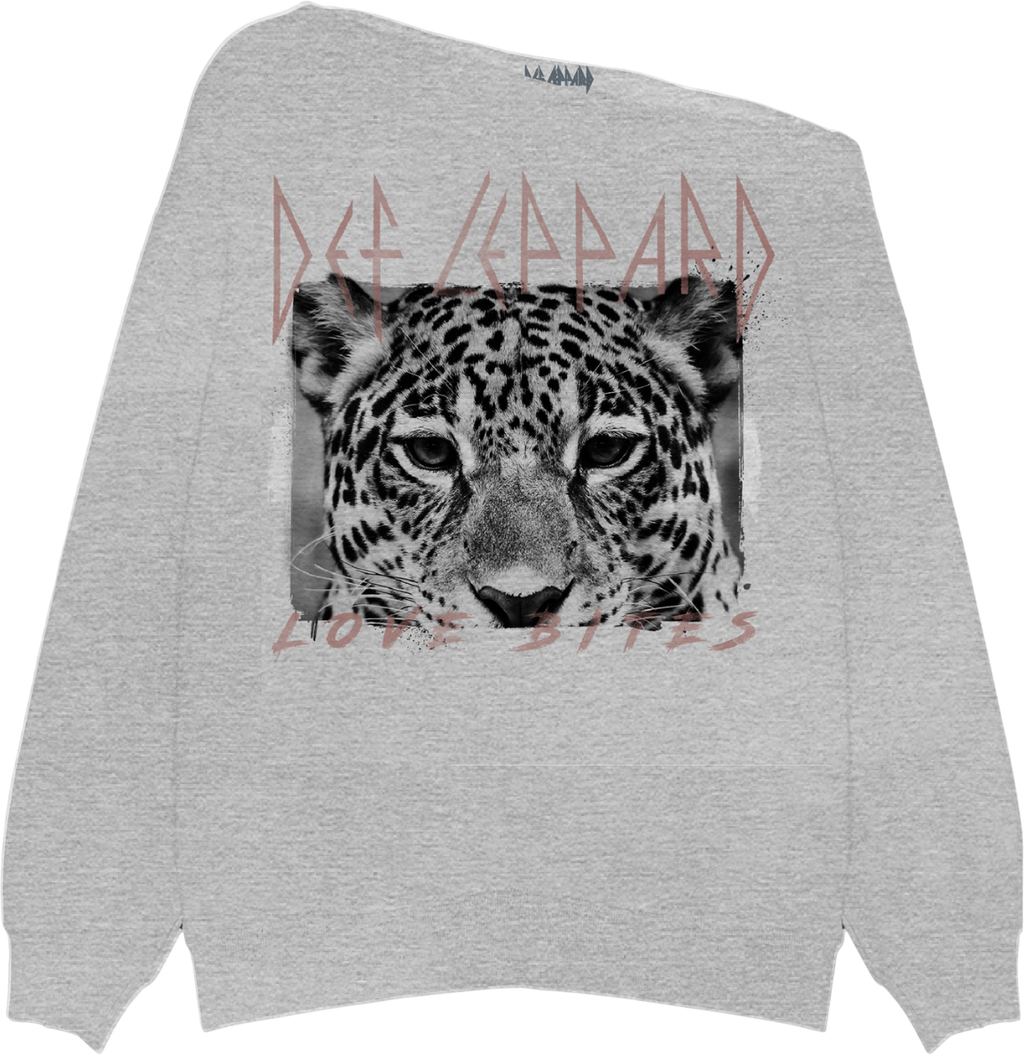 Love Bites Def Leppard Off The Shoulder Sweatshirt product image 1