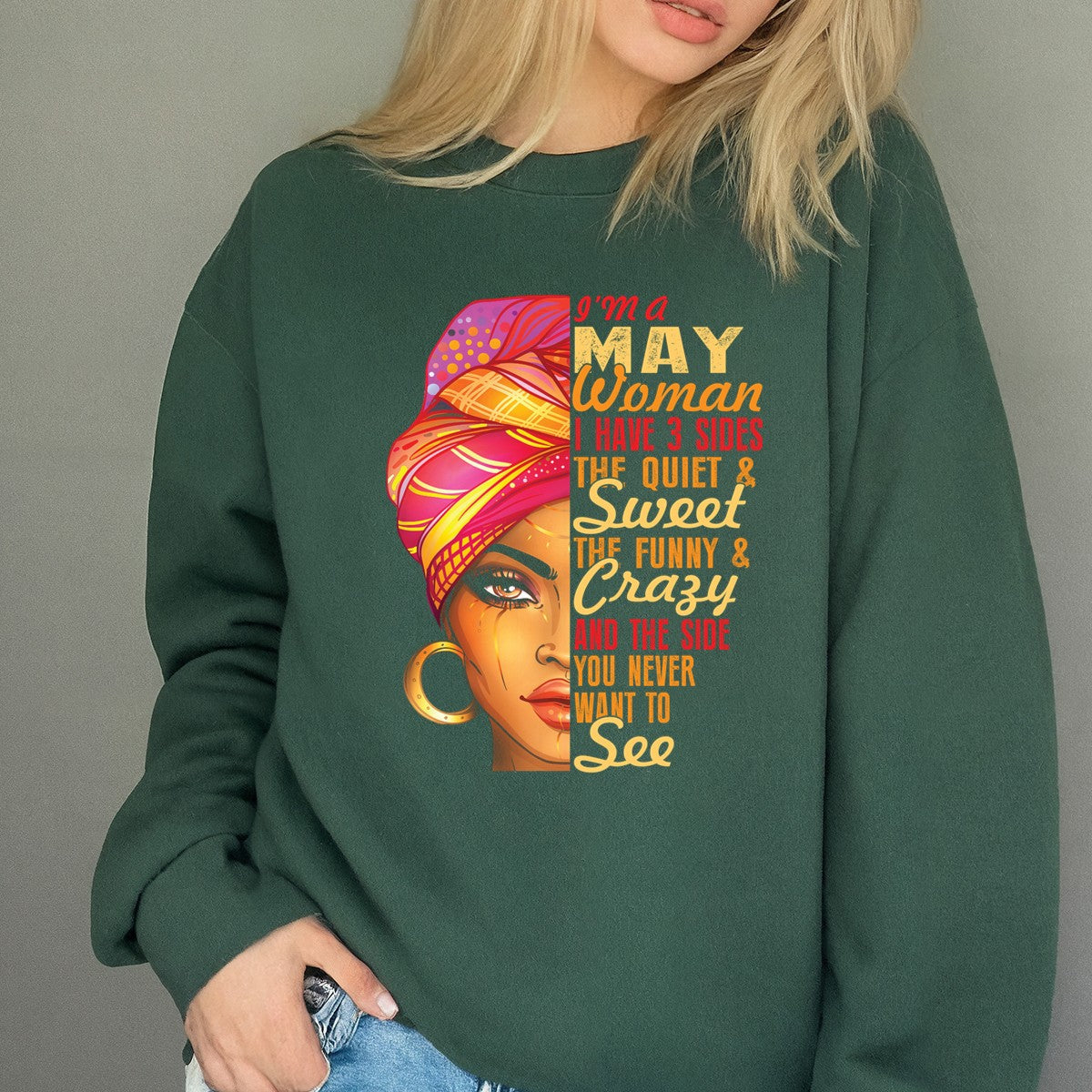 May Woman T-Shirt – I Have 3 Sides Funny Birthday Gift product image 7