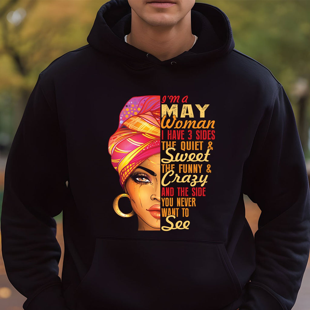 May Woman T-Shirt – I Have 3 Sides Funny Birthday Gift product image 8