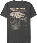 Millennium Falcon Views Star Wars T-Shirt product image 1