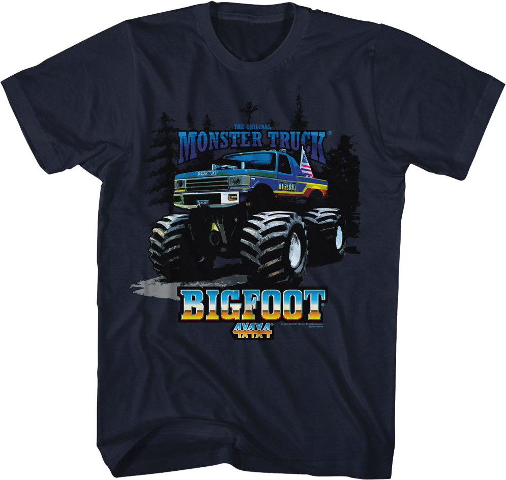Monster Truck Wilderness Bigfoot T-Shirt product image 1