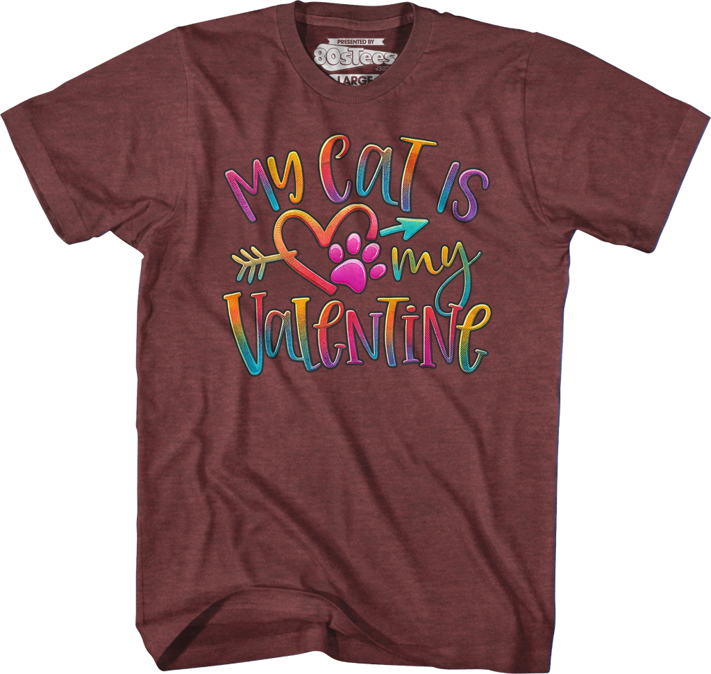 My Cat Is My Valentine T-Shirt product image 4