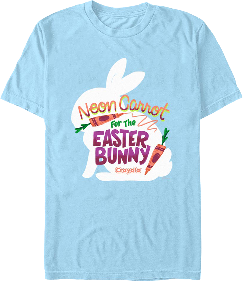 Neon Carrot For The Easter Bunny Crayola T-Shirt product image 1