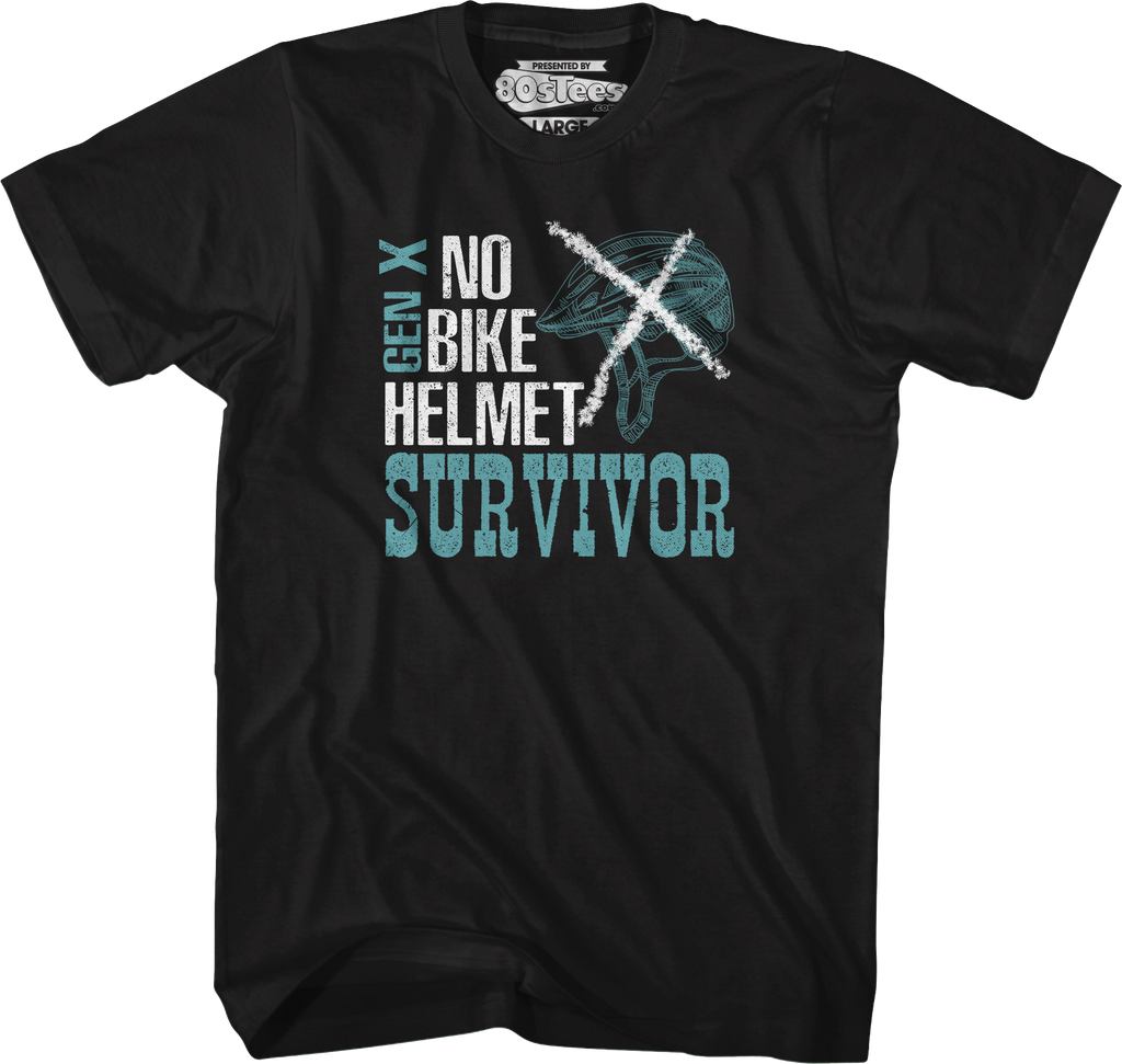 No Bike Helmet Survivor T-Shirt product image 1
