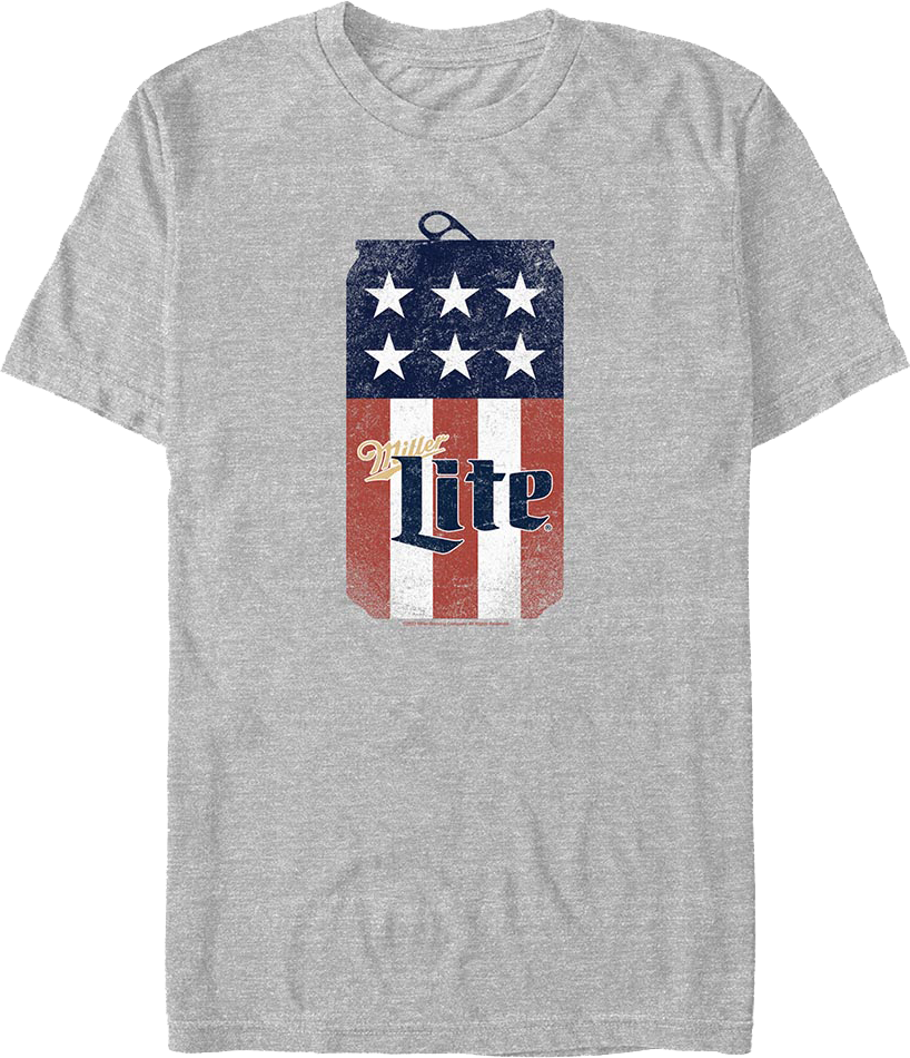 Patriotic Beer Can Miller Lite T-Shirt product image 1