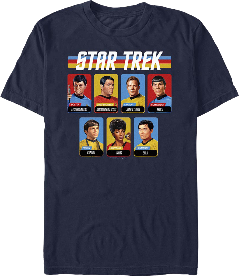 Retro Cast Table Star Trek T-Shirt product image 1