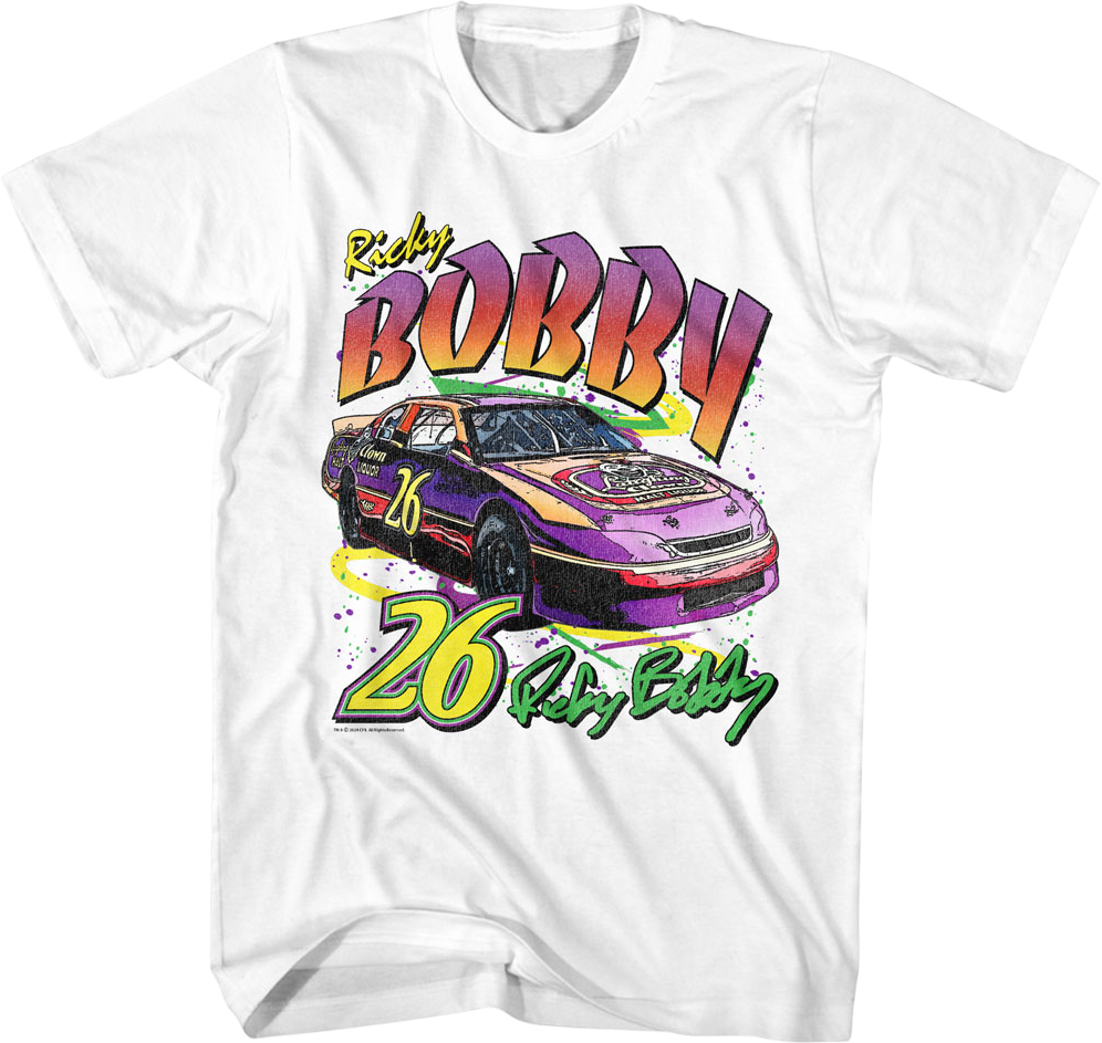 Retro Ricky Bobby Autograph Talladega Nights T-Shirt product image 1