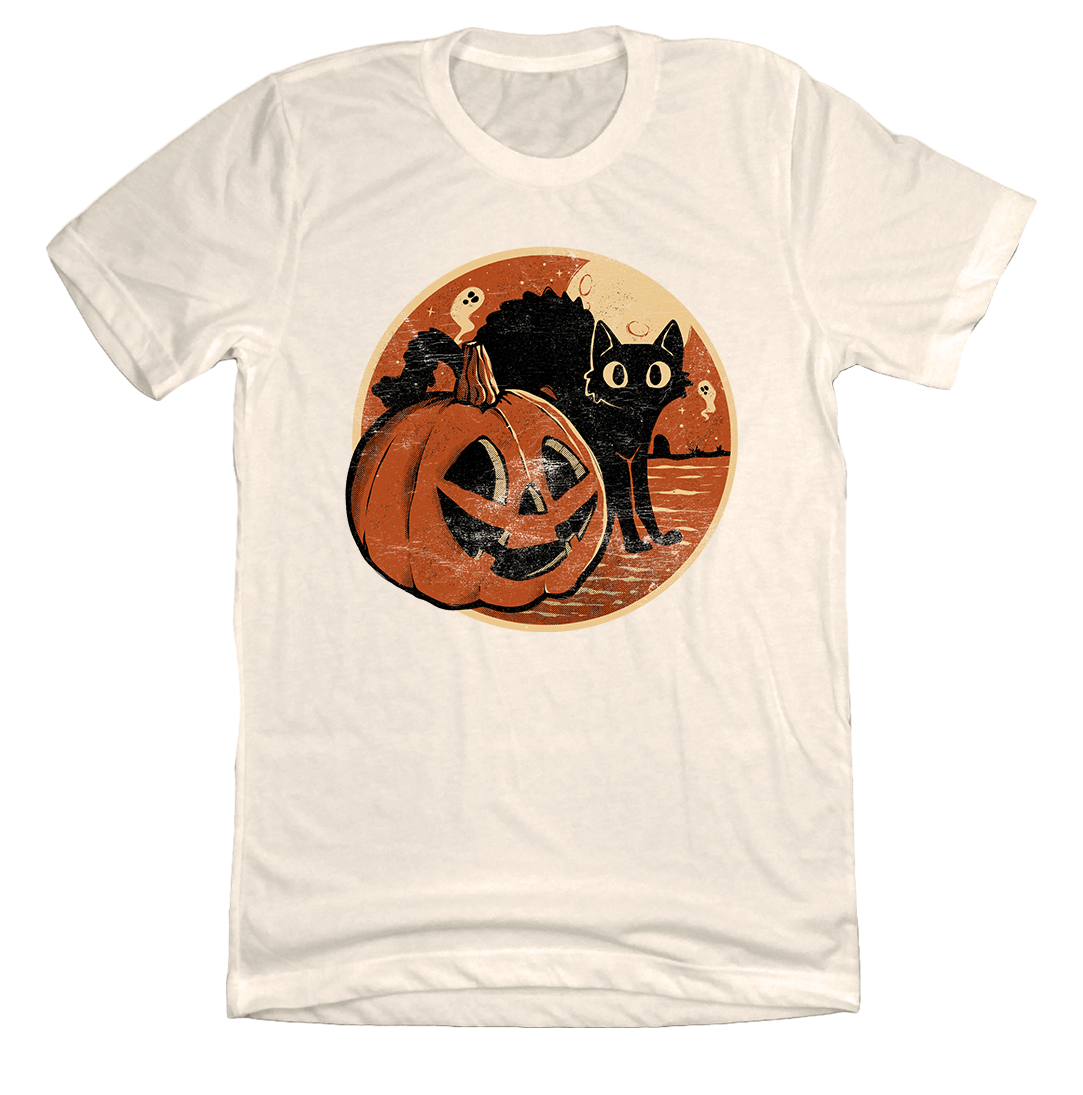 Retro Halloween Cat & Pumpkin product image 1
