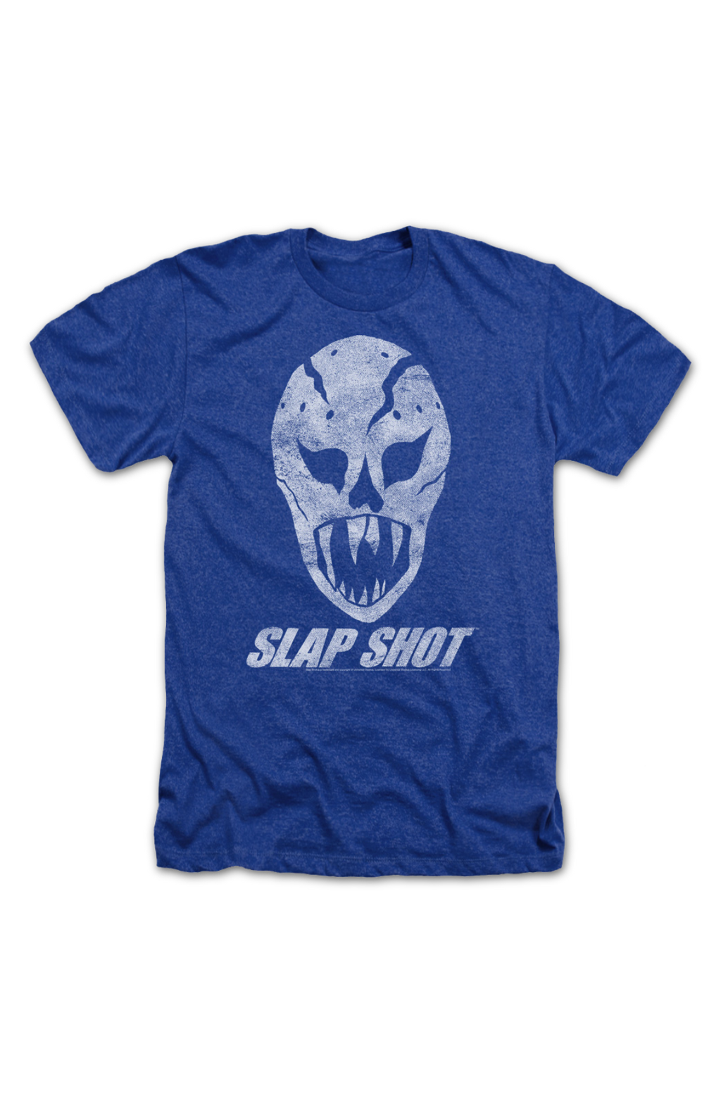 Royal Heather Goalie Mask Slap Shot T-Shirt product image 2